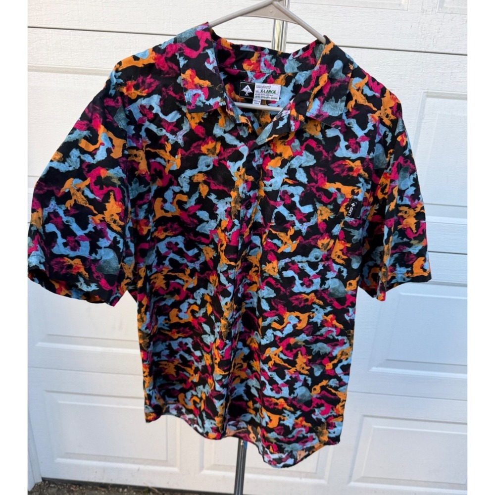 Men's NWT LRG Colorful Wearable Abstract Art Patterned Men's Shirt Size XL